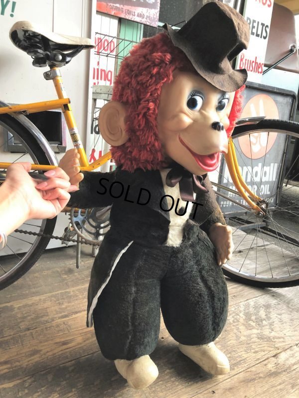 画像12: Vintage Store Display Rubber Face Monkey Plush Stuffed Animal Huge !!! (C342) 