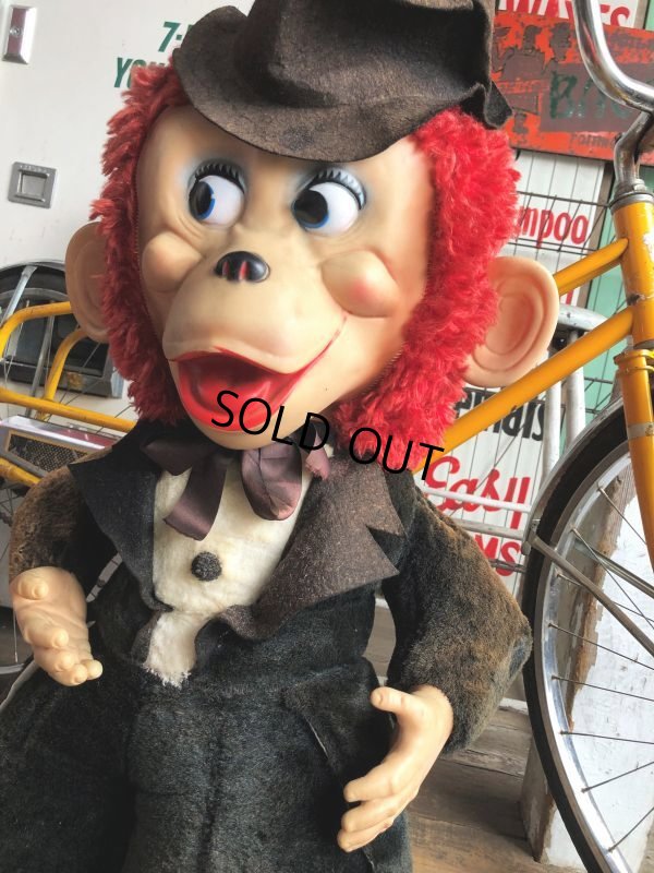 画像2: Vintage Store Display Rubber Face Monkey Plush Stuffed Animal Huge !!! (C342) 