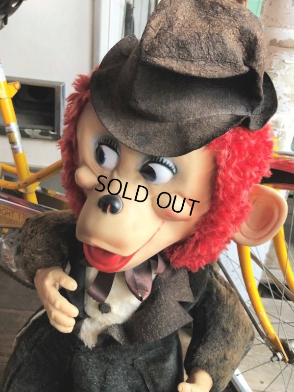 画像10: Vintage Store Display Rubber Face Monkey Plush Stuffed Animal Huge !!! (C342) 