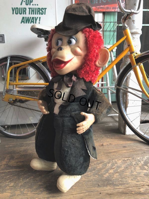 画像7: Vintage Store Display Rubber Face Monkey Plush Stuffed Animal Huge !!! (C342) 