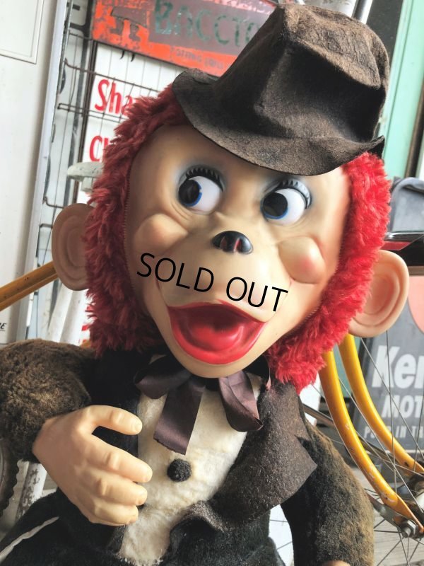 画像9: Vintage Store Display Rubber Face Monkey Plush Stuffed Animal Huge !!! (C342) 