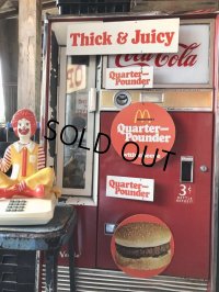  70s Vintage McDonalds Quarter Pounder w/Cheese Hanging Store Display Sign (C350) 