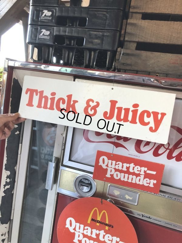 画像3:  70s Vintage McDonalds Quarter Pounder w/Cheese Hanging Store Display Sign (C350) 