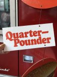 画像8:  70s Vintage McDonalds Quarter Pounder w/Cheese Hanging Store Display Sign (C350) 