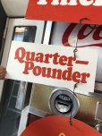 画像5:  70s Vintage McDonalds Quarter Pounder w/Cheese Hanging Store Display Sign (C350) 