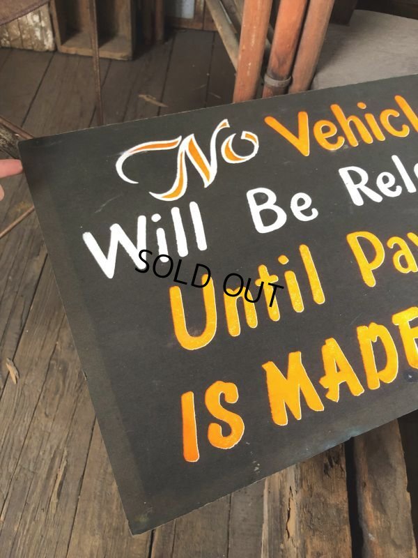 画像4: Vintage Hand Painted Retail Store Signs on Black Paper Board / No Vehicle (C355) 