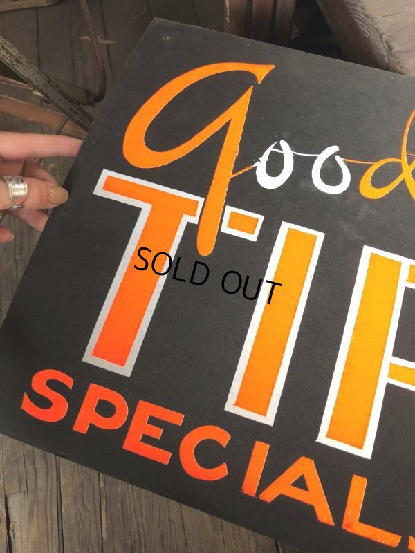 画像4: Vintage Hand Painted Retail Store Signs on Black Paper Board / good USED TIRES (C353) 