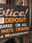 画像6: Vintage Hand Painted Retail Store Signs on Black Paper Board / Notice! A 50% DEPOSIT (C351) 