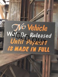 Vintage Hand Painted Retail Store Signs on Black Paper Board / No Vehicle (C355) 