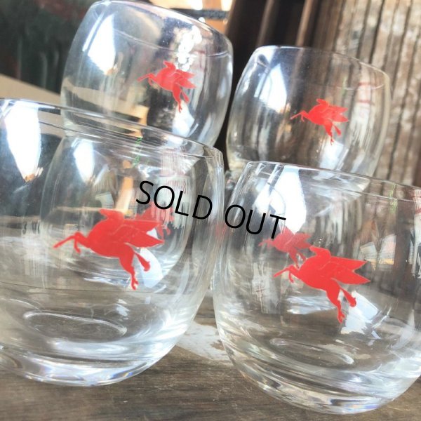 画像8: Vintage Mobilgas Mobil Pegasus Flying Horse Advertising Tumbler Glass Set (C357) 