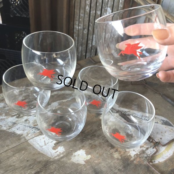 画像9: Vintage Mobilgas Mobil Pegasus Flying Horse Advertising Tumbler Glass Set (C357) 