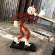 画像3: 40s Vintage REDDY KILOWATT Standing Business Card Holder Figure Red w/Black Stand (C358)