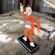 画像2: 40s Vintage REDDY KILOWATT Standing Business Card Holder Figure Red w/Black Stand (C359) (2)