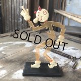 40s Vintage REDDY KILOWATT Standing Business Card Holder Figure Red w/Black Stand (C360)