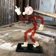 画像1: 40s Vintage REDDY KILOWATT Standing Business Card Holder Figure Red w/Black Stand (C358) (1)