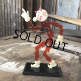 40s Vintage REDDY KILOWATT Standing Business Card Holder Figure Red w/Black Stand (C358)