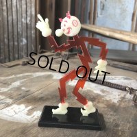 40s Vintage REDDY KILOWATT Standing Business Card Holder Figure Red w/Black Stand (C358)