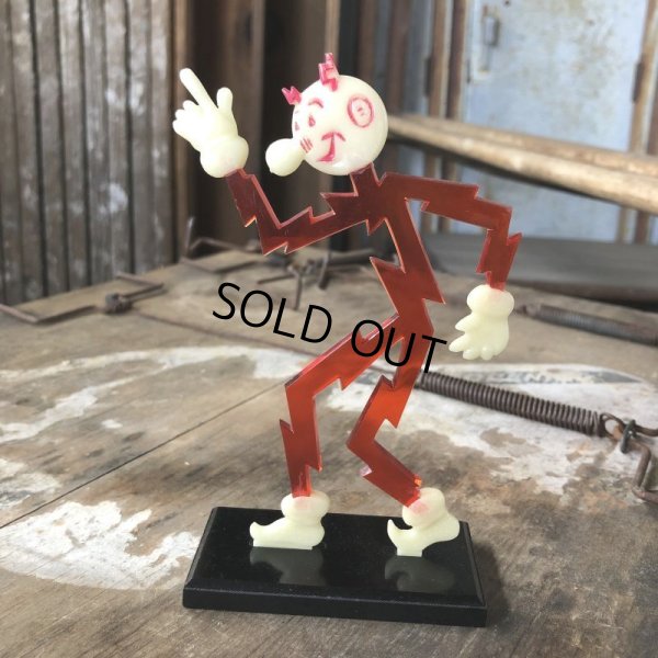 画像1: 40s Vintage REDDY KILOWATT Standing Business Card Holder Figure Red w/Black Stand (C358)