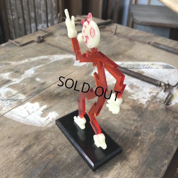 画像5: 40s Vintage REDDY KILOWATT Standing Business Card Holder Figure Red w/Black Stand (C358)