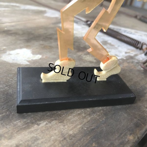 画像6: 40s Vintage REDDY KILOWATT Standing Business Card Holder Figure Red w/Black Stand (C360)