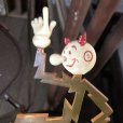 画像9: 40s Vintage REDDY KILOWATT Standing Business Card Holder Figure Red w/Black Stand (C360)