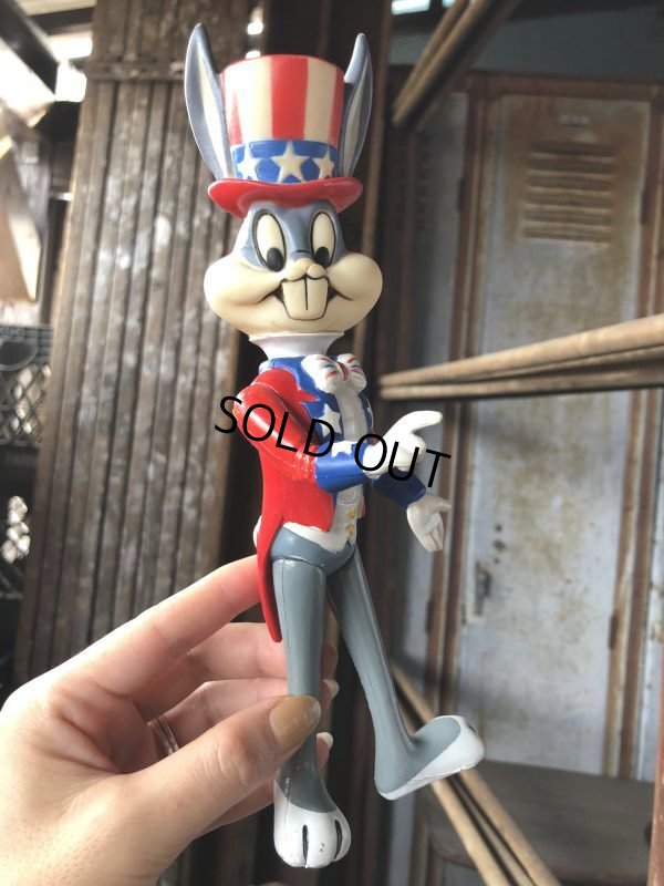 画像15: 70s Vintage WB Looney Tunes Patriotic Bugs Bunny Uncle Sam R.Dakin Figure (C361)