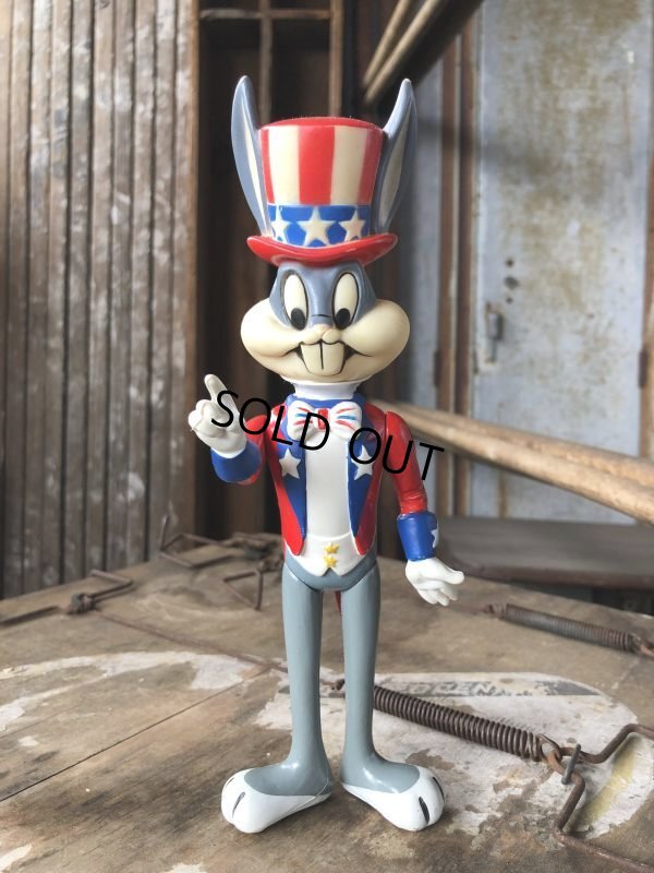 画像1: 70s Vintage WB Looney Tunes Patriotic Bugs Bunny Uncle Sam R.Dakin Figure (C361)