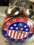 画像5: 70s Vintage Robertshaw Stars & Stripes Twin Bell Wind Up Alarm Clock Works!  (C374)