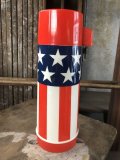 70s Vintage Aladdin Stars 'N Stripes Thermos (C375)