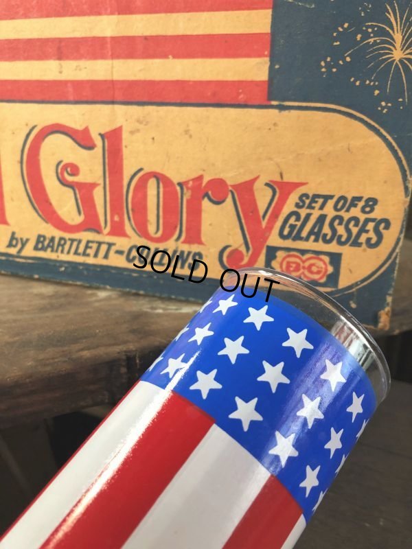 画像6: Vintage Old Glory Set of 8 Glasses (C373)