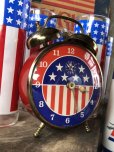 画像10: 70s Vintage Robertshaw Stars & Stripes Twin Bell Wind Up Alarm Clock Works!  (C374)