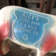 画像7: 50s Vintage R.B.RICE SAUSAGE CO. RICE'S Advertising Piggy Coin Bank (C383)