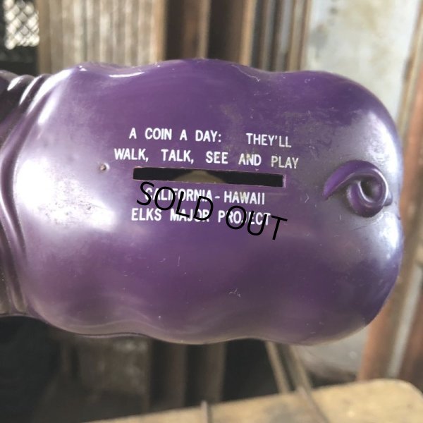 画像6: Vintage ELKS MAJOR PROJECT Advertising Piggy Coin Bank (C381)