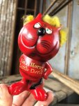 画像8: 70s Vintage Red Devil Cat Message Doll『I'm A Horny Little Devil』(C384)