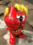 画像5: 70s Vintage Red Devil Cat Message Doll『I'm A Horny Little Devil』(C384)