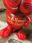 画像6: 70s Vintage Red Devil Cat Message Doll『I'm A Horny Little Devil』(C384)