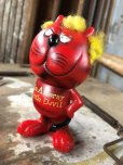 画像3: 70s Vintage Red Devil Cat Message Doll『I'm A Horny Little Devil』(C384)