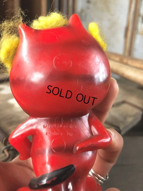 画像7: 70s Vintage Red Devil Cat Message Doll『I'm A Horny Little Devil』(C384)