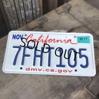 American License Number Plate / California 7FHT105 (B394)