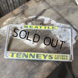 Vintage Automotive License Plate Frame / SEATTLE TENNEYS TOYOTA MOTORS (B404)