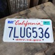 画像1: American License Number Plate / California 7LUG536 (B395) (1)