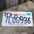American License Number Plate / California 7LUG536 (B395)
