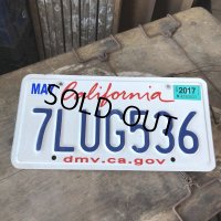 American License Number Plate / California 7LUG536 (B395)