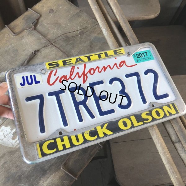 画像6: Vintage Automotive License Plate Frame / SEATTLE CHUCK OLSON (B405)