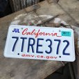 画像1: American License Number Plate / California 7TRE372 (B393) (1)