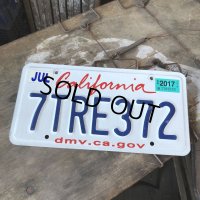 American License Number Plate / California 7TRE372 (B393)