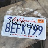 Vintage American License Number Plate / California 8EFK799 (B388)
