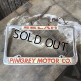 Vintage Automotive License Plate Frame / SELAH PINGREY MOTOR CO. (B402)
