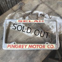 Vintage Automotive License Plate Frame / SELAH PINGREY MOTOR CO. (B402)