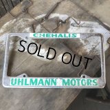 Vintage Automotive License Plate Frame / CHEHALIS UHLMANN MOTORS (B403)